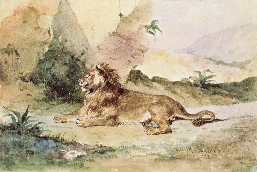 Il leone nel deserto, 1834 - Musee de Tesse, Le Mans